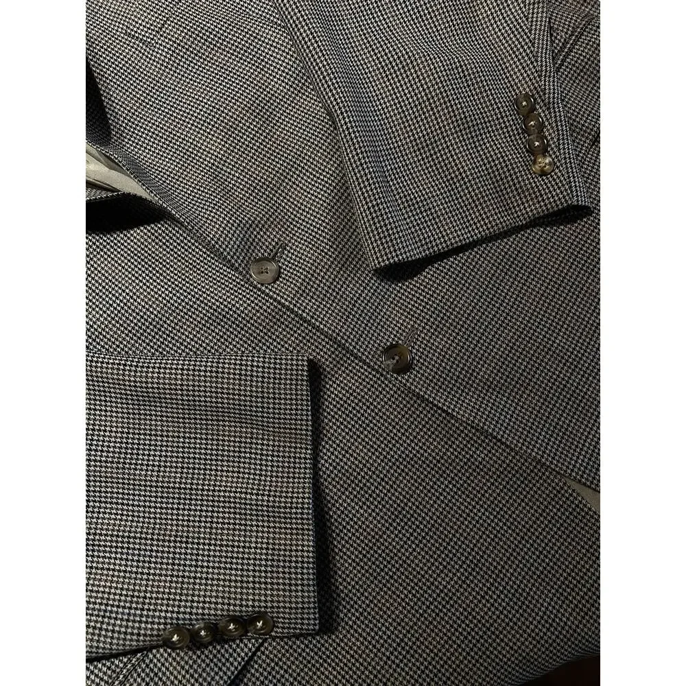 Ralph Lauren LRL Mens 52R Brown Houndstooth Casual Blazer Sport Coat - Picture 8 of 15